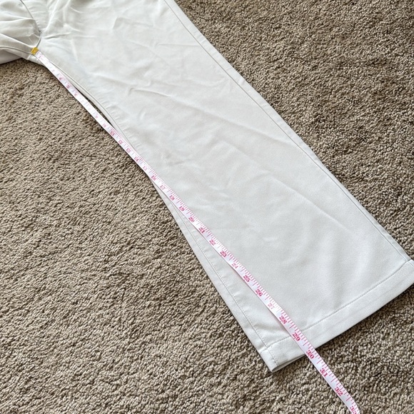 Abercrombie and Fitch Sloane Cross Waist Cream Wide Leg Trouser Pants - Picture 7 of 11